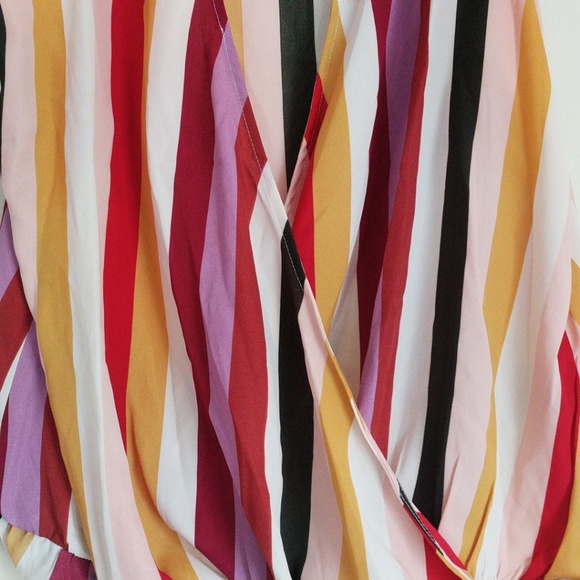 Rachel Roy Multi Stripe Sleeveless Surplice - Picture 4 of 5